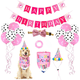thumbnail image 1 of Kit De Decoración Rosa Cumpleaños Perro Bandana Gorro Globos, 1 of 5