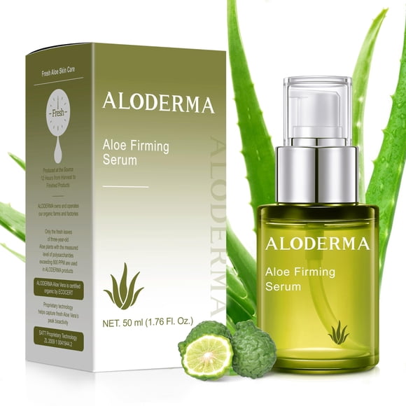 Sérum facial Aloderma Reafirmante con 63% de aloe vera orgánico, 50 ml