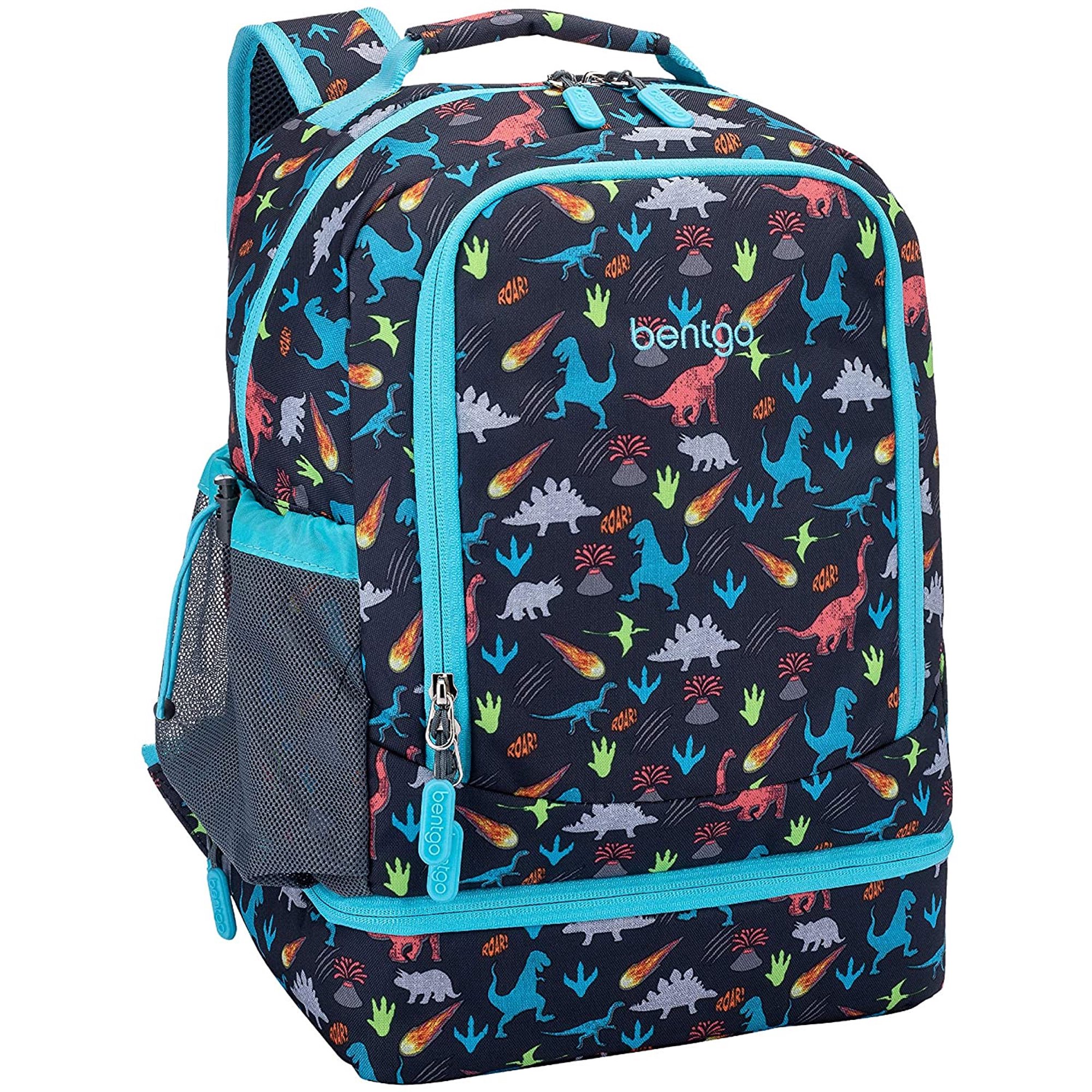 Mochila Térmica 2 En 1 Bentgo Kids Prints: Duradera, Ligera, Estampados Coloridos Para Niños, Tejido Resistente Al Agua (dinosaurio)