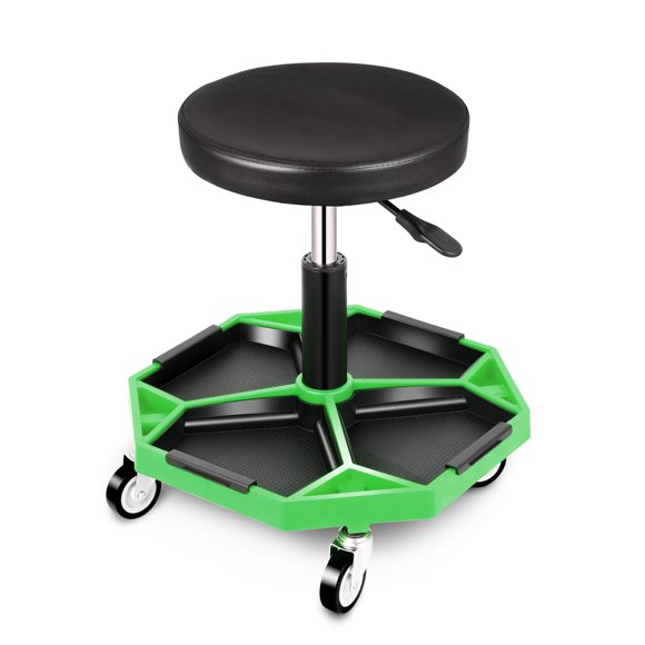 Taburete Mecánico Ajustable DNA MOTORING Verde 5 kg, Capacidad 136 kg