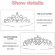 thumbnail image 3 of 6 piezas de tiara de princesa de cristal para niñas, corona de cristal plateada, tiara de princesa con diamantes de imitación, corona nupcial para boda, diadema, accesorios Cacampanao, tiara de crista, 3 of 7