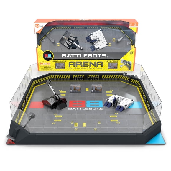 Robot Toys con control remoto HEXBUG BattleBots Arena Bite Force & Blacksmith para niños mayores de 8 años