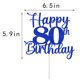 thumbnail image 3 of Decoración para tartas Kaoenla con purpurina para fiesta de 80 cumpleaños, color azul, 3 of 7