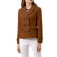 thumbnail image 1 of INSPIRE CHIC Abrigo de Invierno de Lana Peinada para Mujer con Solapa de Muesca y Doble Botonadura M Marrón Oscuro, 1 of 7