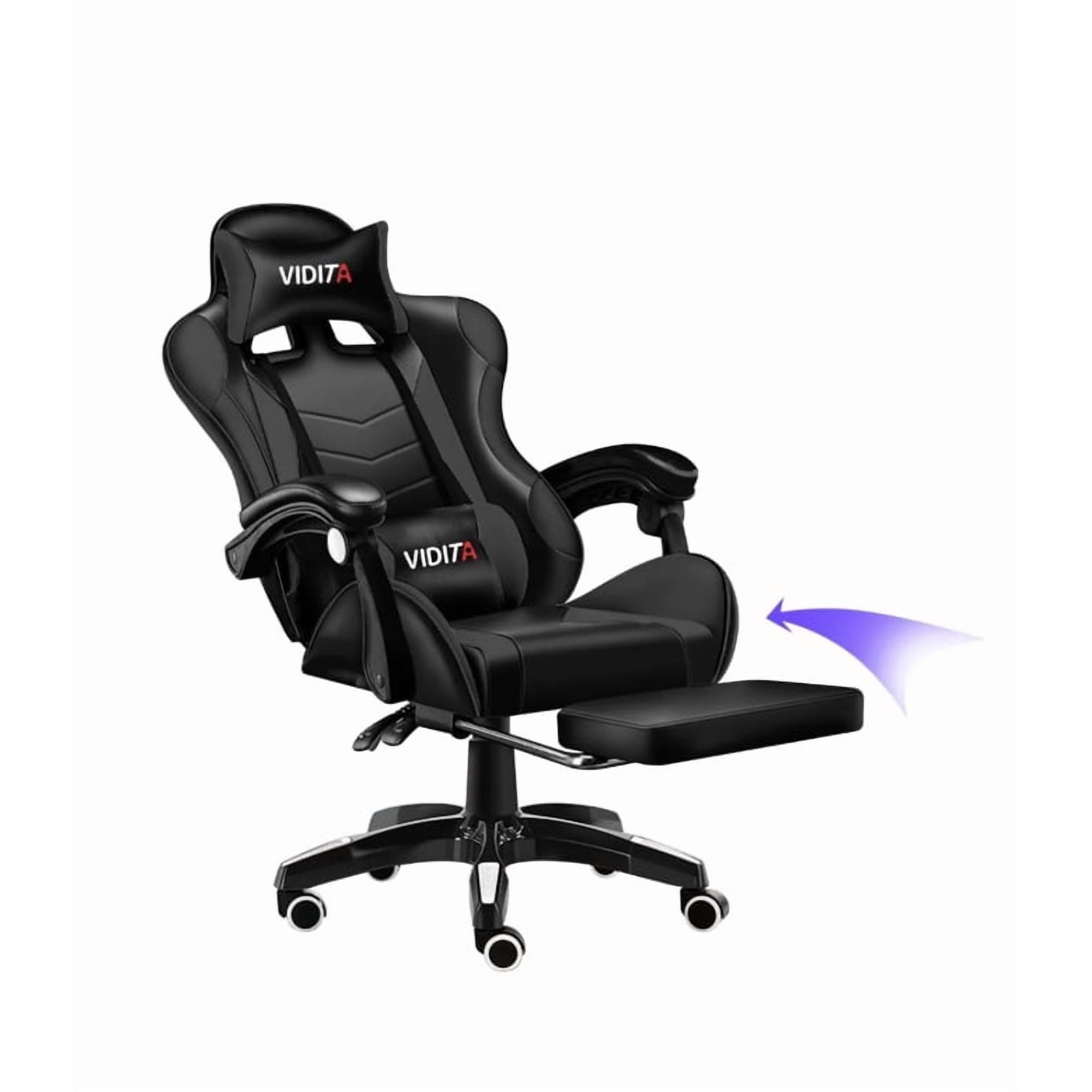 Riqui - Silla Gamer Reclinable Negra