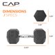 thumbnail image 4 of Par de mancuernas hexagonales recubiertas CAP Barbell de 30 libras, 4 of 6