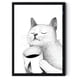 thumbnail image 1 of Cuadro Decorativo Gato Tomando Cafe Medidas 30x40 CM, 1 of 2
