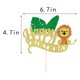 thumbnail image 2 of Adorno para Tarta Dxsdgetue León con Hojas Tropicales Dorado, 2 of 8