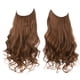 thumbnail image 1 of Xiao Hua Extensión de Cabello con Alambre de Línea de Pesca invisible, Fibra Sintética Larga Ondulada Rizada, Extensión de Cabello Estilo Diadema Ajustable, 14 inch Castaño, 1 Pieza, Estilo E, 1 of 4