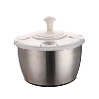 Bothyi - Ensalada Spinner Bloqueable Colador Cesta Almacenamiento Compacto Secador De Verduras