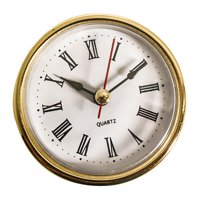 Magideal - Inserto De Reloj Redondo De Repuesto Con Borde Dorado, Número Romano De 65Mm, Inserto De Movimiento De Reloj Para Colgar, Pieza De Reparación De Reloj Sin Anillo