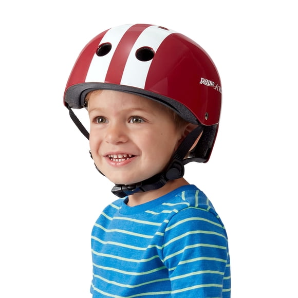Folleto con radio para casco de bicicleta para bebés y niños de 2 a 5 años, color rojo