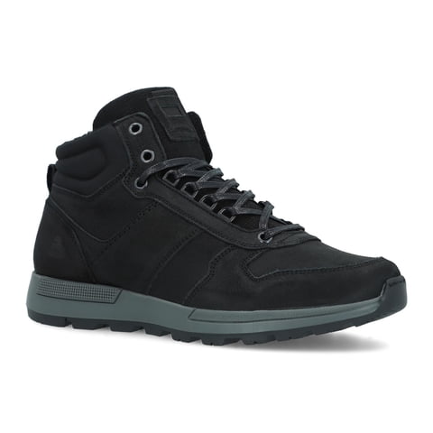 Zapatillas Hombre Caña Alta Cuero Y Textil Dudley-6-05 Bullboxer Negro 40