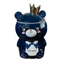 Genérico - Taza Te Vidrio Ceramica Cute Bear Cuchara Tapa 350Ml