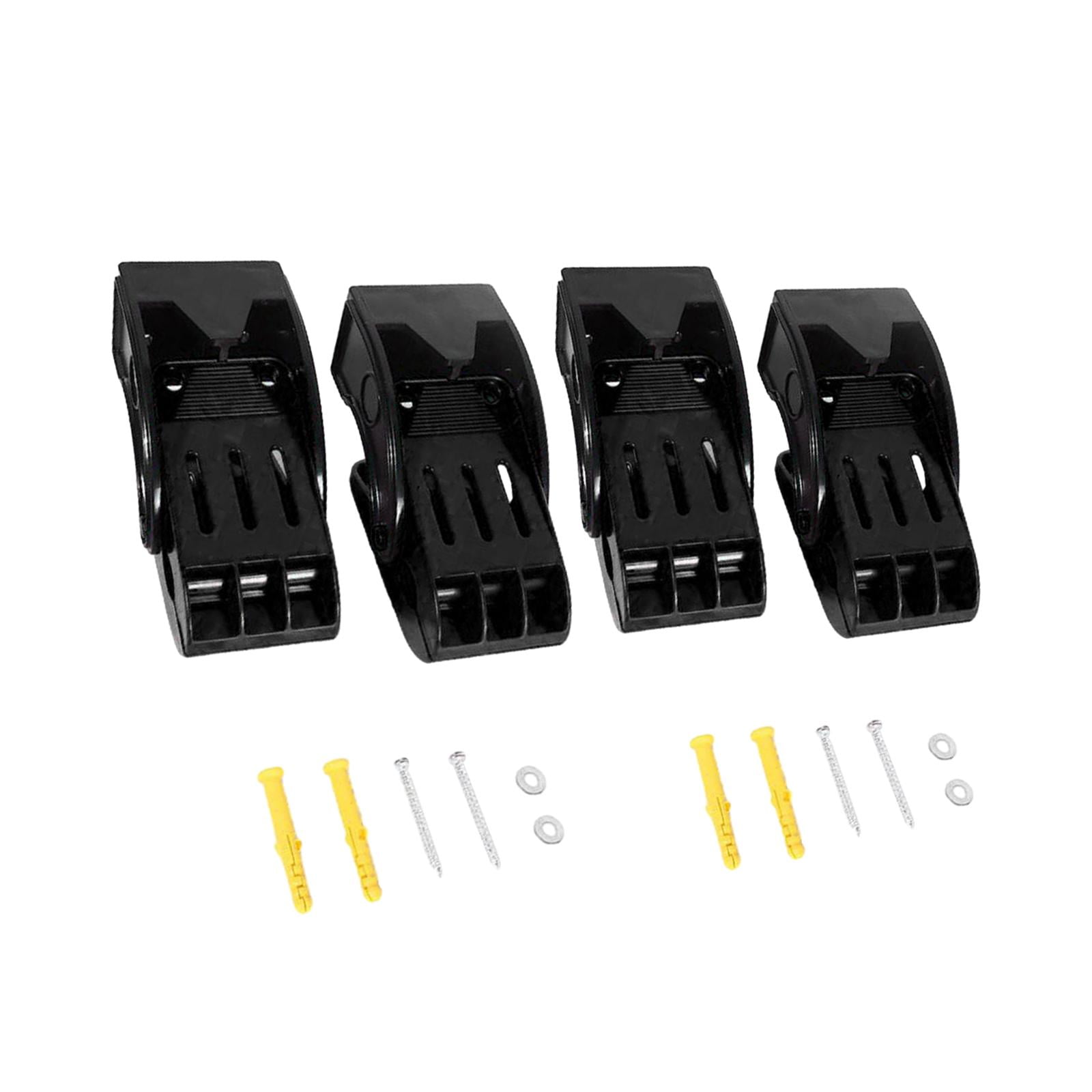 Magideal - 4 Piezas Abrazaderas Para Alfombra De Piso De Lavado De Autos Accesorio De Resorte De Acero Inoxidable Versátil Montado En La Pared Para Felpudo De To