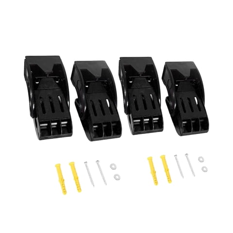 Magideal - 4 Piezas Abrazaderas Para Alfombra De Piso De Lavado De Autos Accesorio De Resorte De Acero Inoxidable Versátil Montado En La Pared Para Felpudo De To