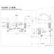 thumbnail image 2 of Grifo Kingston Brass KS4988DFL de 8 a 16" de instalación amplia, níquel cepillado, 2 of 2