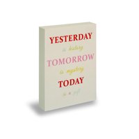 Vgo - Adorno Ladrillo 18X25 Madera Color Con Leyenda Mod1