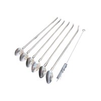 Mundo Eve - Set 6 Bombillas Metálicas Con Cuchara