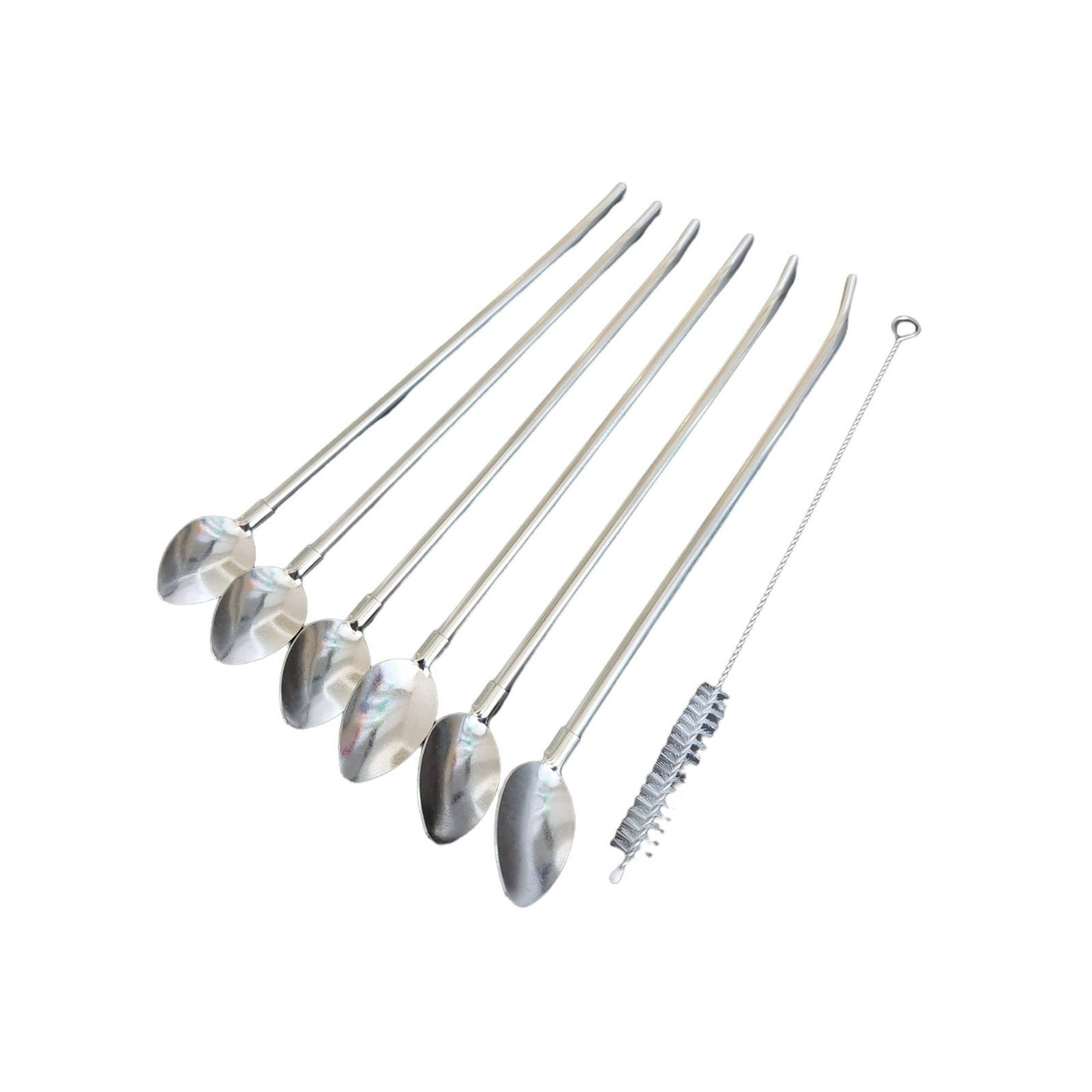 Mundo Eve - Set 6 Bombillas Metálicas Con Cuchara