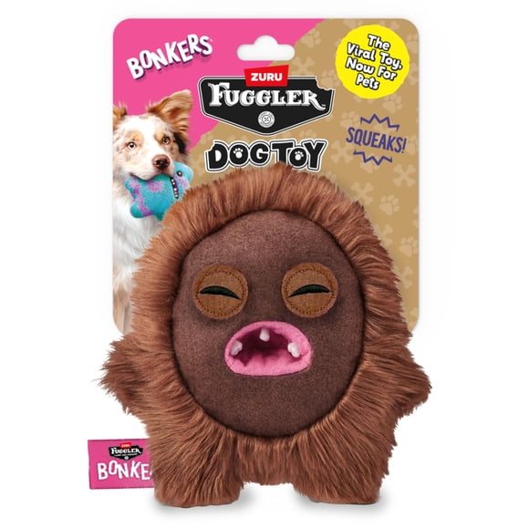 Juguete para perro BONKERS Fuggler Hedge Grog 20 cm Marrón con chirrido