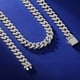 thumbnail image 3 of 1pc Stunning Moissanite Cuban Necklace for Men and Women - Perfect for Valentine's Day, Mother's Day, Proposal, Engagement, Wedding, Anniversary, and Birthday Gifts, 3 of 4