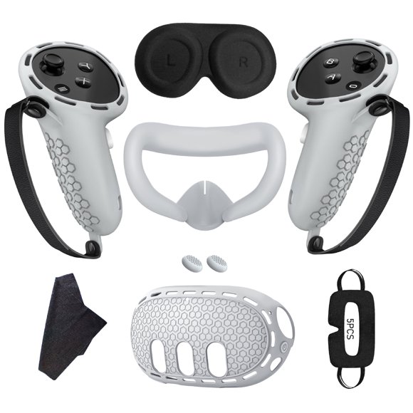 Accesorios VR AARONMEI 7 en 1 Compatibles con Quest 3 Gris