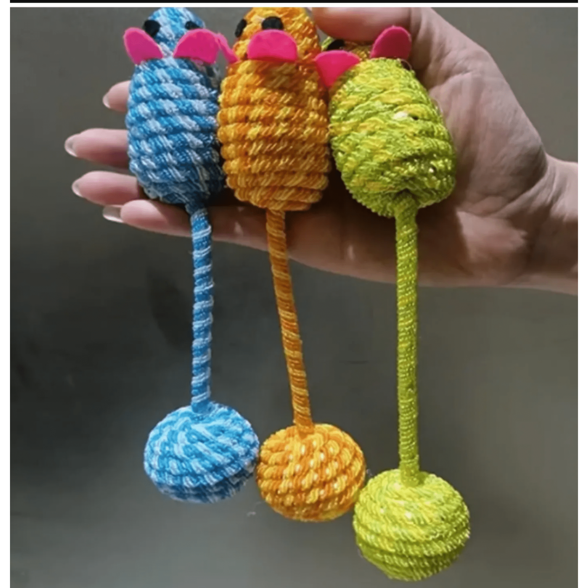 Juguete Ratón De Peluche Para Mascotas Para Masticar Gatos