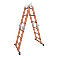 Doer - Escalera Multipropósito Plegable Ultra Resistente 4X3 3.4 Mtrs