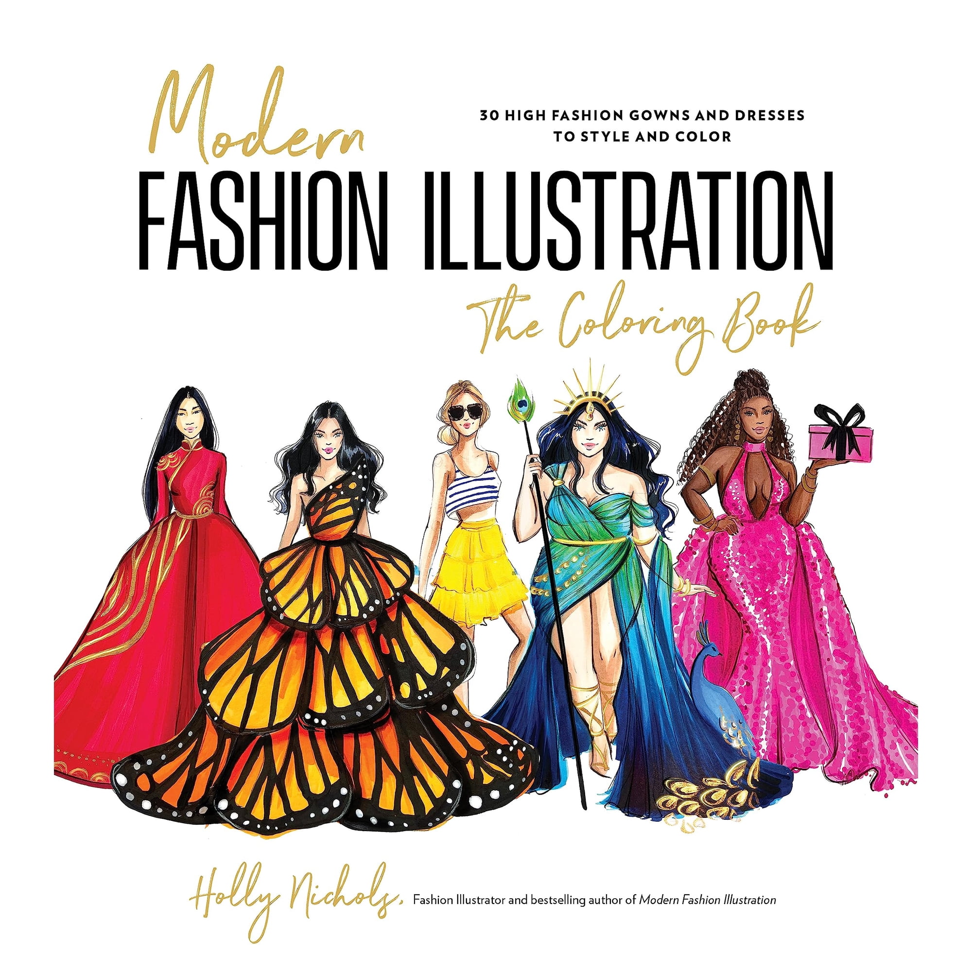 Page Street Publishing - Libro Para Colorear, Ilustración De Moda Moderna: Más De 40 Vestidos Y Vestidos