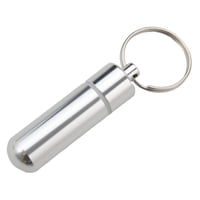 Magideal - Estuche Portátil Para Pastillas, Llavero, Botella De Almacenamiento De Aleación De Aluminio, Caja De Palillos De Dientes De Bolsillo Multifuncional De