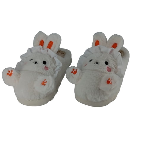 El Edén - Pantuflas De Felpa Diseño De Conejo, Anime, Kawaii Color Blanco Talla 36-37