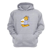 Genérico - Polerón Canguro Garfield Gris Claro Talla S Unisex