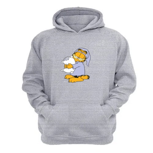Genérico - Polerón Canguro Garfield Gris Claro Talla S Unisex