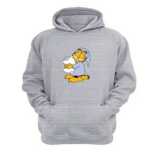 Genérico - Polerón Canguro Garfield Gris Claro Talla Xs Unisex