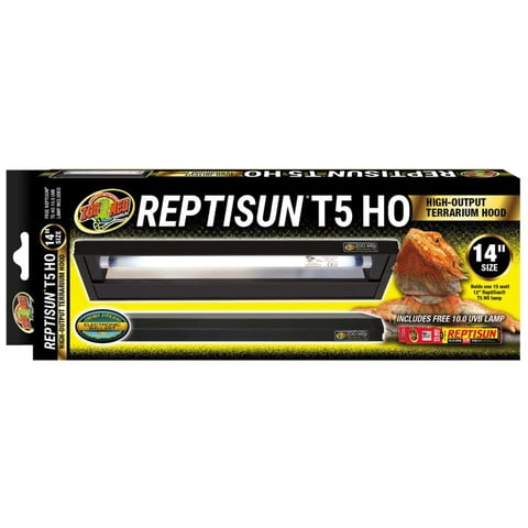 Capucha Para Terrario Zoo Med Reptisun T5 Ho Con Bombilla 10.0, 14 L