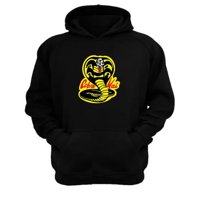 Genérico - Polerón Canguro Cobra Kai Negro Talla Xs Unisex