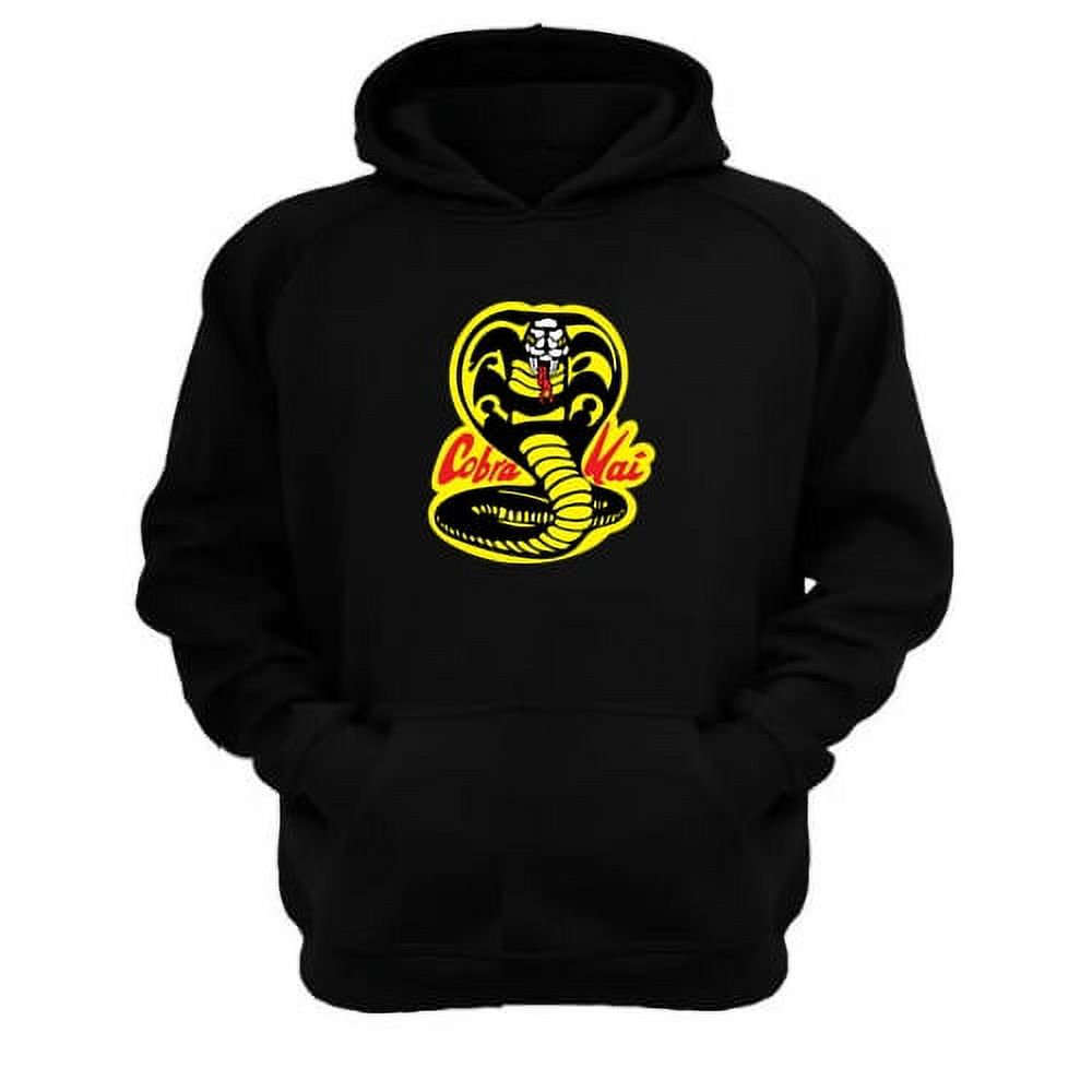Genérico - Polerón Canguro Cobra Kai Negro Talla L Unisex
