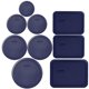 thumbnail image 1 of Juego de tapas para almacenamiento de alimentos Pyrex azul de 9 piezas - EE. UU., 1 of 1