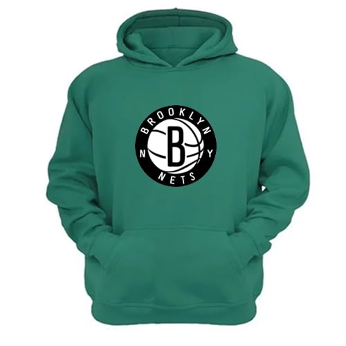 Polerón Canguro Brooklyn Nets Verde Aguamarina Talla L Unisex