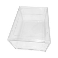Magideal - Contenedor De Zapatos A Prueba De Polvo Con Caja De Almacenamiento De Zapatos De Puerta Para Hombres, Mujeres, Zapatos Planos, Transparente Claro