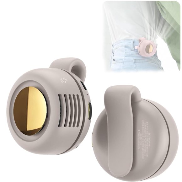 Ventilador sin aspas Gaukomzs, portátil, silencioso, con clip, blanco