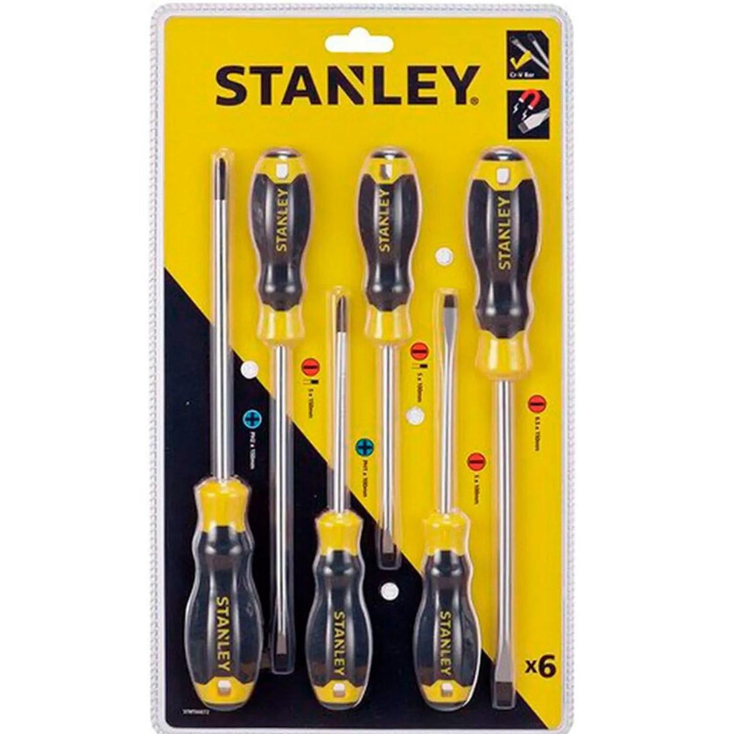 Juego 6 Pzs Destornilladores Stanley Stmt66672-840 Amarillo