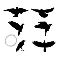 Bothyi - Accesorios Colgantes De Cuervo Negro, Decoración De Halloween Para Cocina, Balcón Y Patio, Paquete De 18