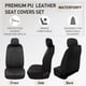 thumbnail image 4 of Fundas para asientos de coche CAROMOP Luxury, juego frontal de piel sintética, negro/rojo, 4 of 7