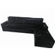 thumbnail image 1 of Sofá seccional L reclinable, color negro, 1 of 3