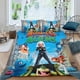 thumbnail image 2 of Monstruos Contra Alienígenas Conjunto de sábanas temático, trío de piezas, cómodo y amigable con la piel, diseño único, regalo de decoración para el hogar para familiares, amigos y fans,135cm *200cm, 2 of 6