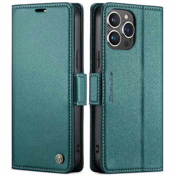 CaseMe tipo cartera iPhone 14 Pro Max con cierre magnético, RFID, tarjetero, soporte, carga inalámbrica