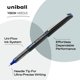 thumbnail image 3 of Bolígrafo Uni-Ball Vision Needle Rollerball 0,5 mm Tinta Azul Paquete de 12, 3 of 7