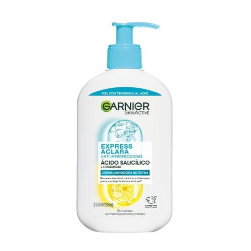 Crema Facial Express Aclara Anti Imperfeciones Con Ácido Salicílico 250 ml Garnier